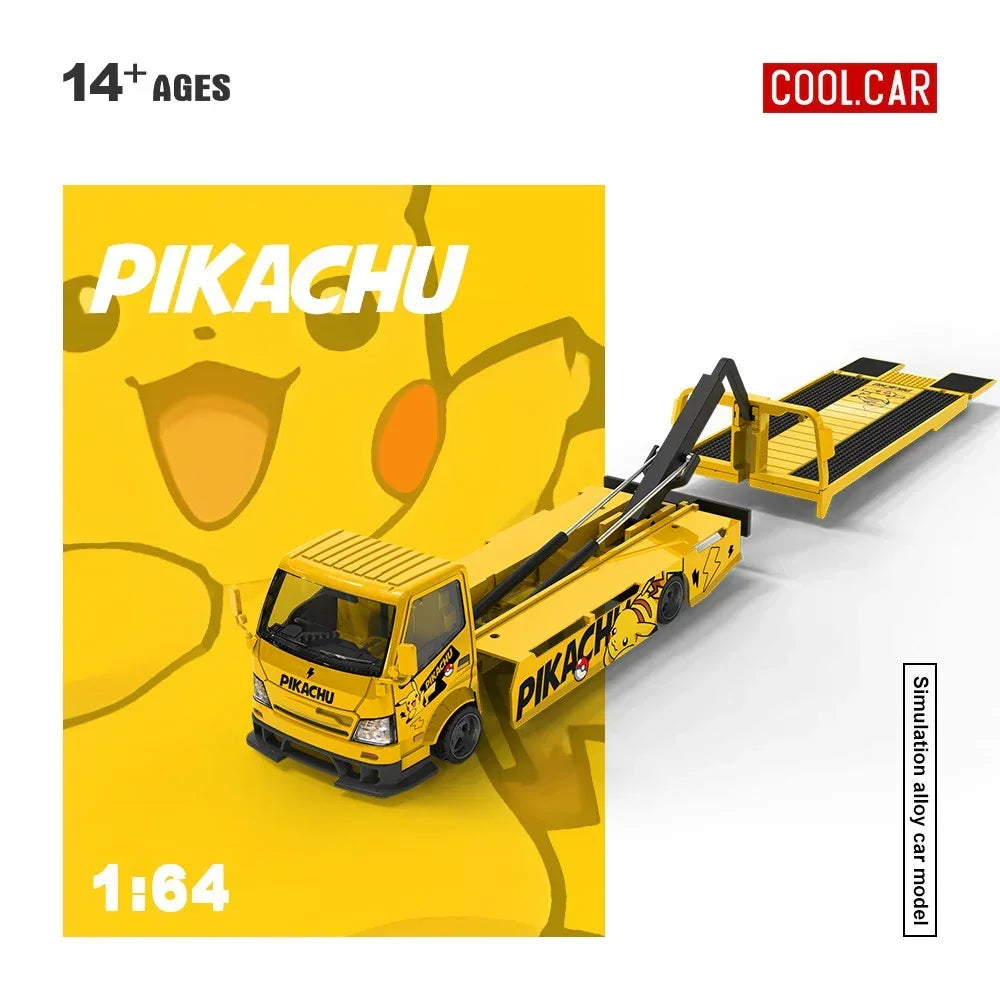 *PRE-ORDER* Cool Car H300 Flatbed Transport Trailer (Pikachu Painted), 1:64 Scale — image 3