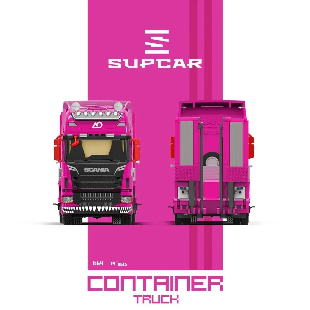 *PRE-ORDER* Scania Flatbed Transport Vehicle - Tyrannosaurus Rex, 1:64 Scale (Pink) — image 6