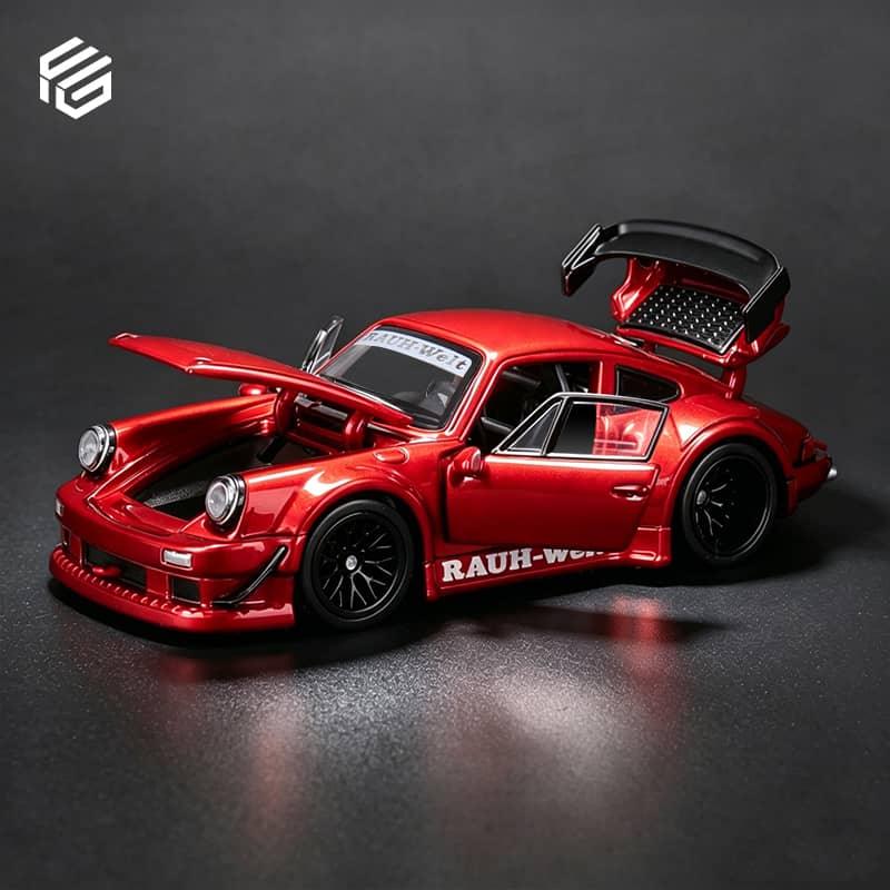 RWB 930 GT Wing Version, Transparent, 1:64 Scale (Red) — image 2