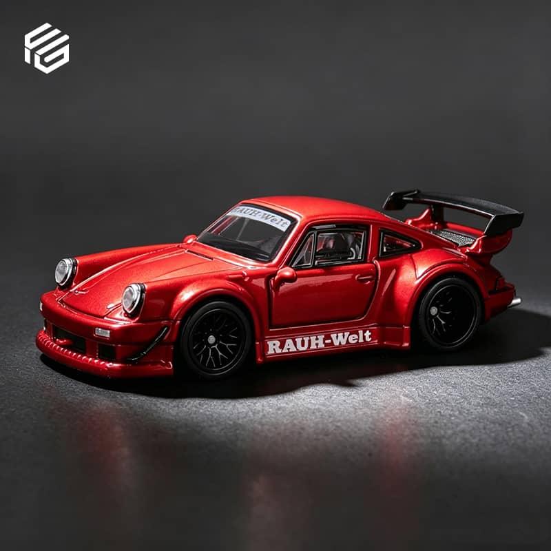 RWB 930 GT Wing Version, Transparent, 1:64 Scale (Red) — image 1