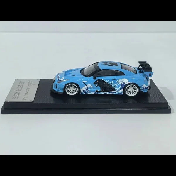 *PRE-ORDER* Nissan GT-R R35 Liberty Walk Performance 1.5 Blue Godzilla Livery, 1:64 Scale — image 2