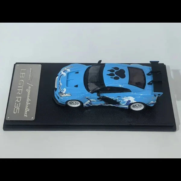 *PRE-ORDER* Nissan GT-R R35 Liberty Walk Performance 1.5 Blue Godzilla Livery, 1:64 Scale — image 3