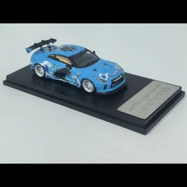*PRE-ORDER* Nissan GT-R R35 Liberty Walk Performance 1.5 Blue Godzilla Livery, 1:64 Scale — image 6