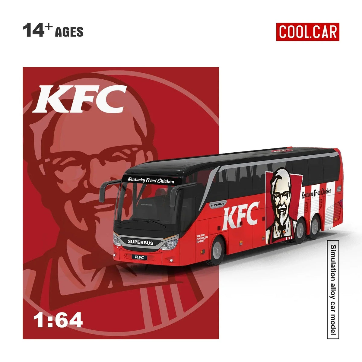 *PRE-ORDER* CC 1:64 Luxury Bus - Crazy Thursday (KFC Bus), 1:64 Scale — image 1