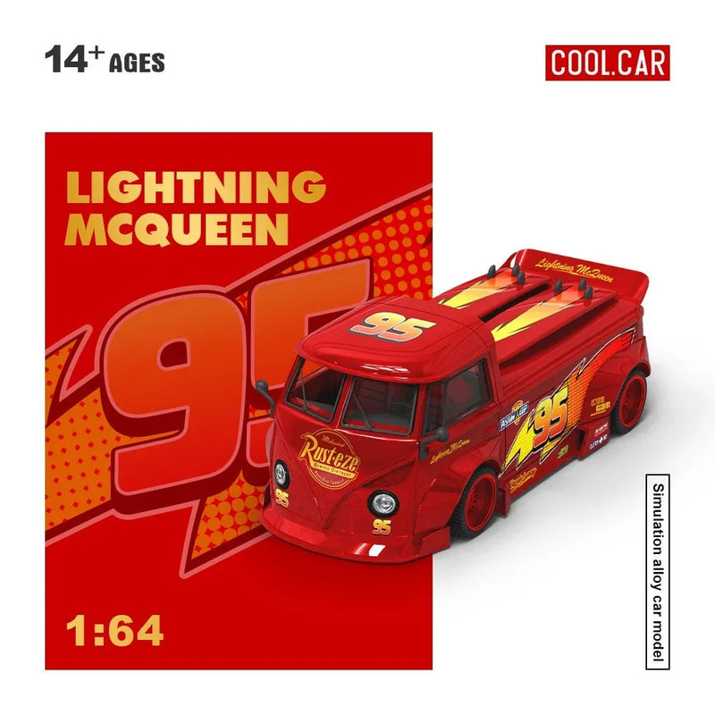 *PRE-ORDER* Volkswagen T1 pickup truck - Lightning McQueen, 1:64 Scale — image 2