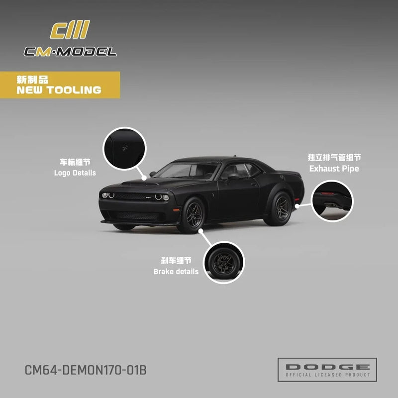 *PRE-ORDER* Dodge Demon 170, 1:64 Scale (Matte Black) — image 2