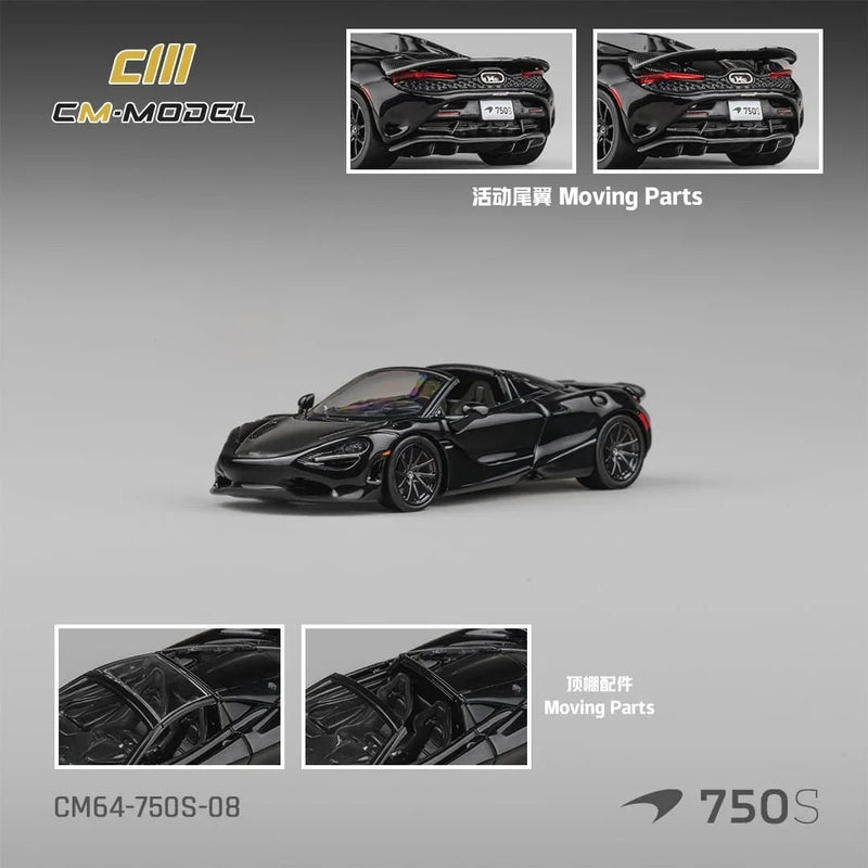 *PRE-ORDER* McLaren 750S Spider Onyx, 1:64 Scale (Black) — image 1
