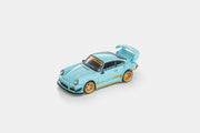 *PRE-ORDER* Porsche diecast RWB 930 GT Wing Tiffany Blue (Chance of Chase Car), 1:64 Scale — image 2