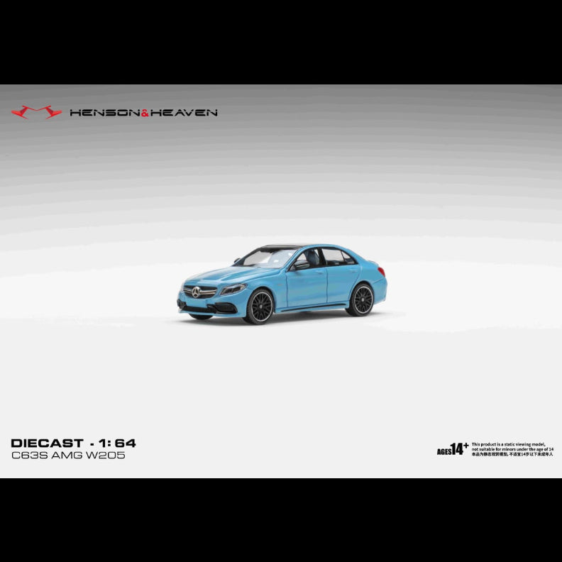 *PRE-ORDER* Mercedes Benz C63 Coupe AMG W205, 1:64 Scale (China Blue) — image 2