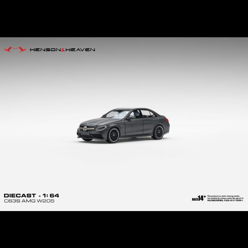 *PRE-ORDER* Mercedes Benz C63 Coupe AMG W205, 1:64 Scale (Matte Dark Grey) — image 2