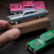 *PRE-ORDER* Cadillac DeVille Coupe Jump Car Metal green with floral pattern 1964, 1:64 Scale — image 7