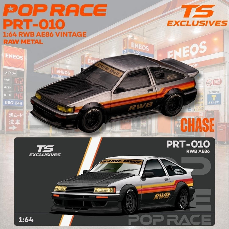 *PRE-ORDER* RWB AE86 - Chrome Vintage Red (Chance of Chase Car), 1:64 Scale — image 2