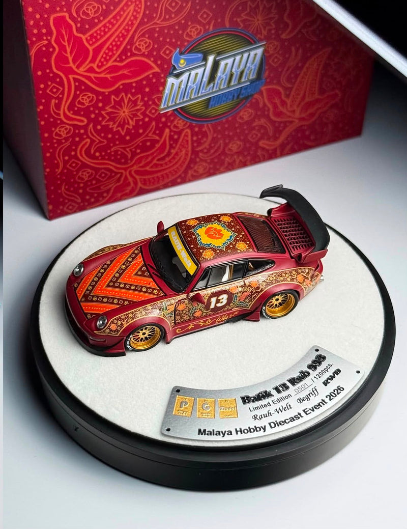 *MHDE 2026* Porsche diecast Malaya Hobby PGM Batik (13th Anniversary Dinner 2026) Limited to 300pcs , 1:64 Scale — image 1