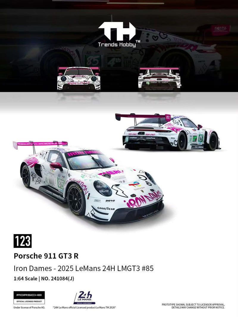 *PRE-ORDER* Porsche diecast 911 GT3 R Iron Dames - 2025 Lemans 24H LMGT3 #85, 1:64 Scale — image 1