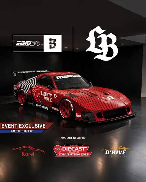 *SGDE 2026* Mazda LB-Super Silhouette RX7 (FD3S) Red | Chance of Chase | 2026 Singapore Diecast Collectors Convention, 1:64 Scale — image 2