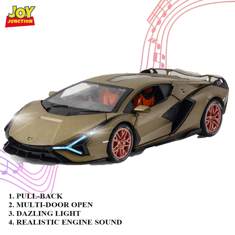 Lamborghini Lightning - Light, Sound with Openable Doors, 1:24 Scale (Brown) — image 2