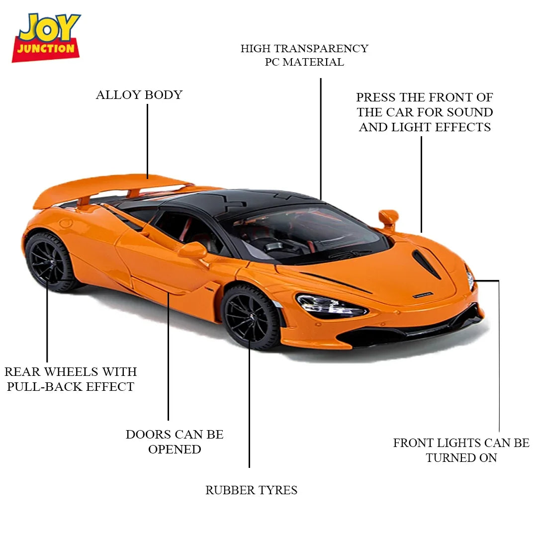 McLaren 720S - Light, Sound with Openable Doors, 1:24 Scale (Orange) — image 4