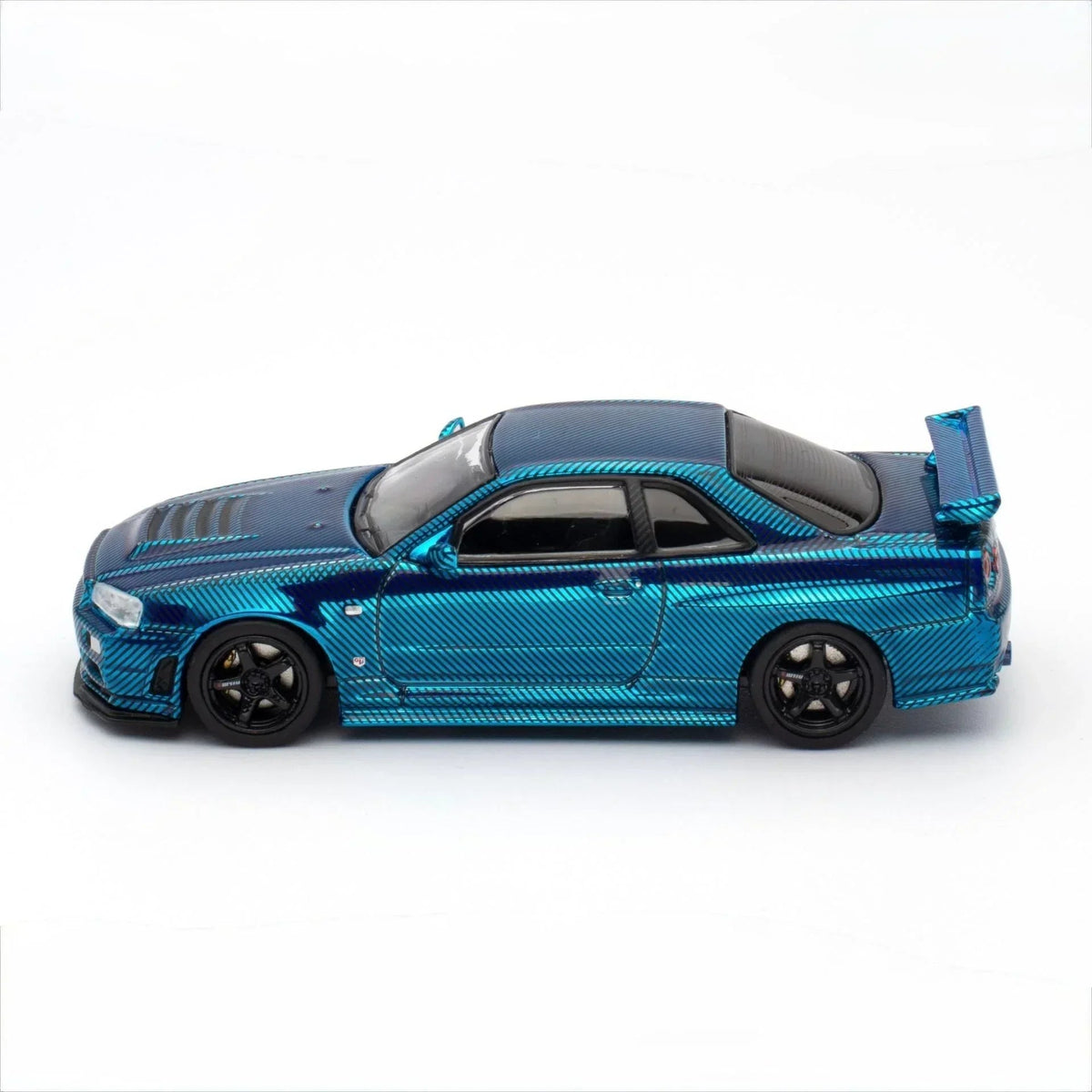 Skyline GT-R R34 CLDC Magazine Edition,1:64 Scale (Chrome Blue) — image 2