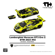 *PRE-ORDER* Lamborghini Huracan GT3 Evo 2-DTM 2023 #92, 1:64 Scale (Fluorescent Green) — image 1