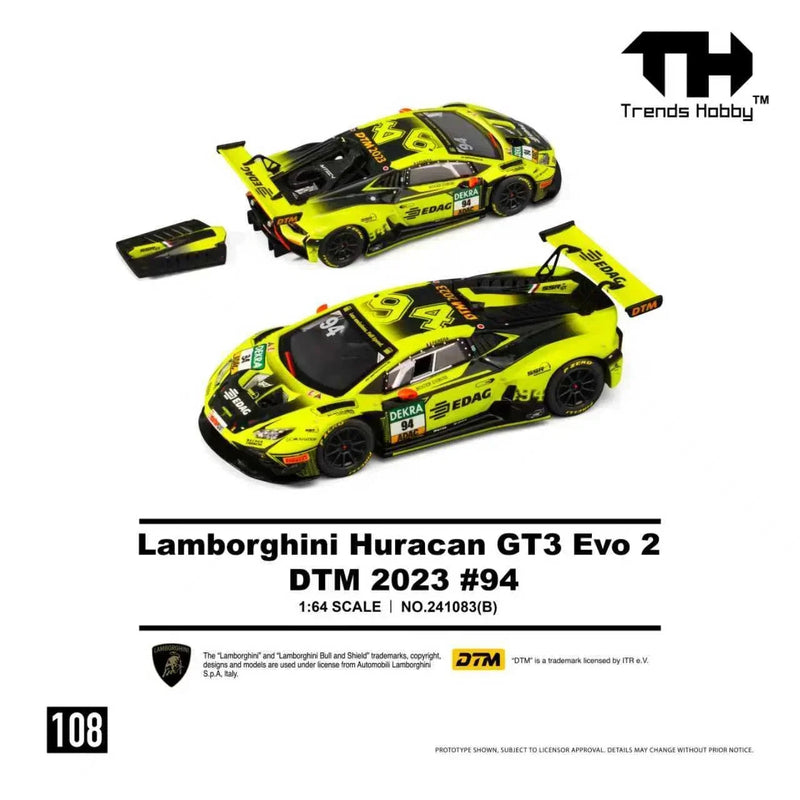 *PRE-ORDER* Lamborghini Huracan GT3 Evo2 DTM2023 #94, 1:64 Scale — image 1