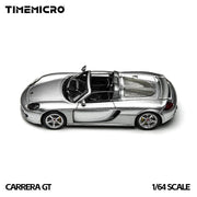 Porsche diecast Carrera GT Silver with Water Decals, 1:64 Scale — image 1
