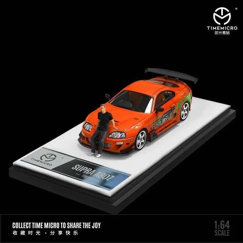 *PRE-ORDER* Time Micro Toyota Supra A80 MK4 Paul Walker Orange Figure Edition, 1:64 Scale — image 1
