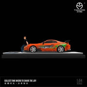 *PRE-ORDER* Time Micro Toyota Supra A80 MK4 Paul Walker Orange Figure Edition, 1:64 Scale — image 3