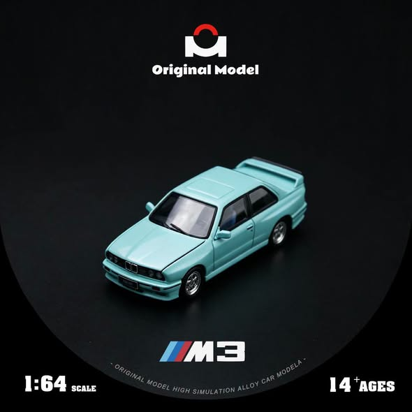 *PRE-ORDER* E30 Mercedes Benz M3, 1:64 Scale (Mint Green) — image 1