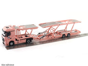 Mercedes-Benz Actros Double Axle Towing Truck - Pink Pig - Right-Hand Drive (Includes 1:64 Honda Fit Model Car with Matching Livery), 1:64 Scale — image 3