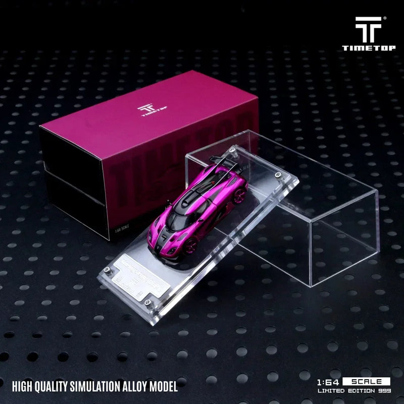Time Micro Koenigsegg One:1 Pearl Magenta Gift Box Edition, 1:64 Scale — image 1