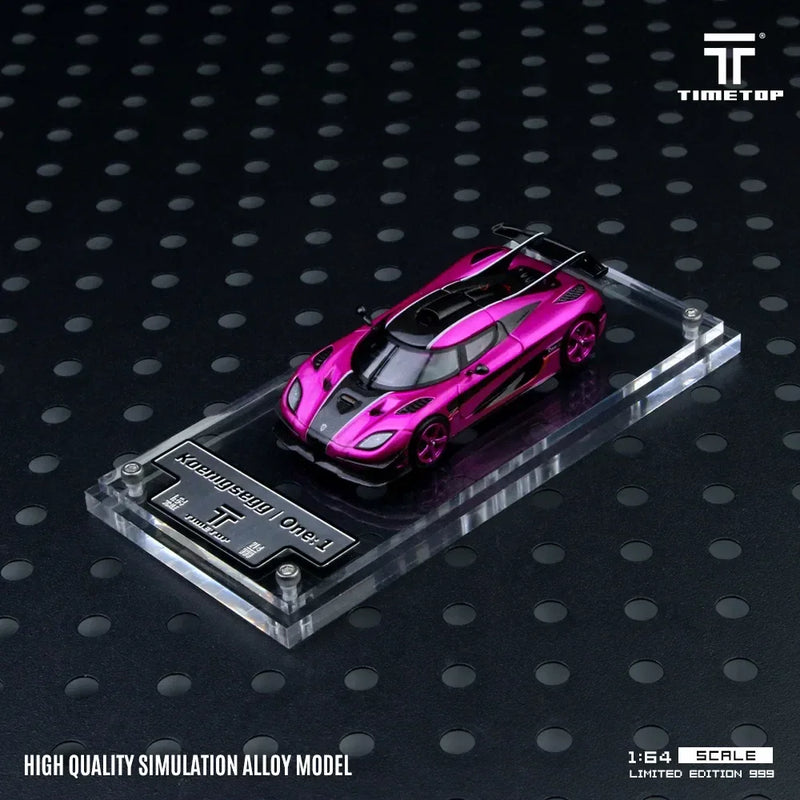 Time Micro Koenigsegg One:1 Pearl Magenta Gift Box Edition, 1:64 Scale — image 2