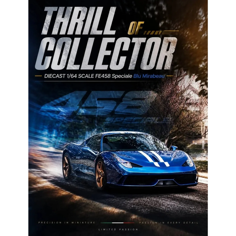 Ferrari FE 458 Speciale BLU Mirabeau, 1:64 Scale — image 1