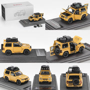 *Pre-Orders* Mitsubishi Licensed Products - Pajero Evolution V55 (Open-Engin & Rear Hoods+Doors, Visible Engine), 1:64 Scale (Yellow) — image 3