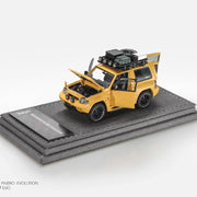 *Pre-Orders* Mitsubishi Licensed Products - Pajero Evolution V55 (Open-Engin & Rear Hoods+Doors, Visible Engine), 1:64 Scale (Yellow) — image 2