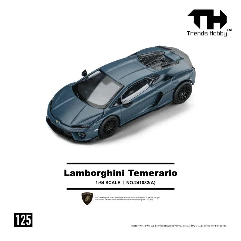 Lamborghini Temerario, 1:64 Scale (Matte Blue) — image 1