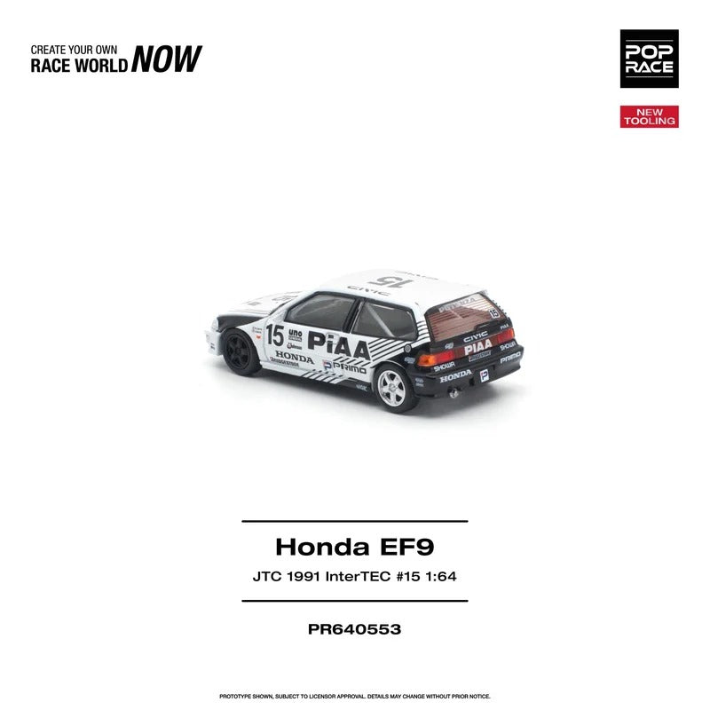 *PRE-ORDER* HONDA CIVIC (EF9) #15 JTC 1991 InterTEC NEW TOOLING, 1:64 Scale — image 2