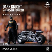 *PRE-ORDER* Dark Knight Motorcycle Figure Set Resin Model, 1:64 Scale — image 1