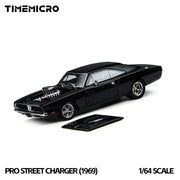 *PRE-ORDER* Dodge Black Pro Street Charger (1969), 1:64 Scale (Black) — image 1