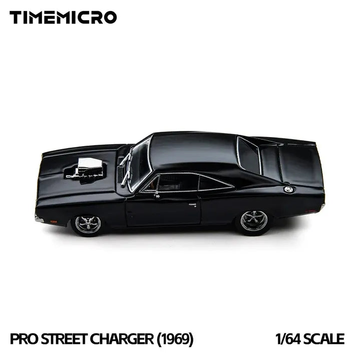 *PRE-ORDER* Dodge Black Pro Street Charger (1969), 1:64 Scale (Black) — image 2