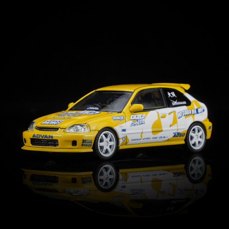 Honda Civic TYPE R (EK9) Customized Exceed , 1:64 Scale ( Yellow) — image 2