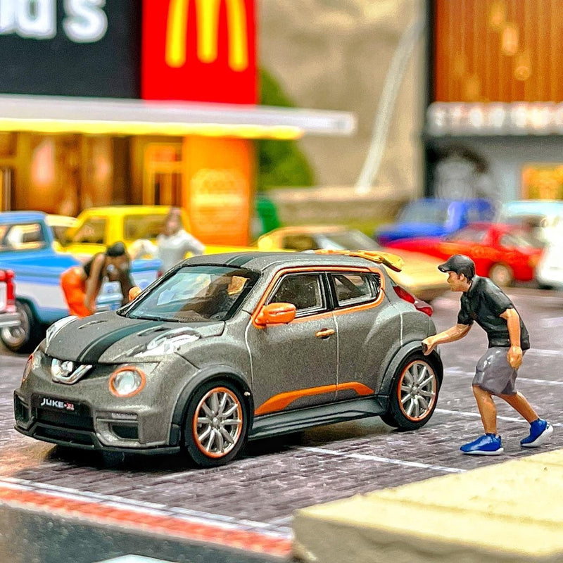 *PRE-ORDER* Nissan Juke-R, 1:64 Scale (Titanium Grey with Black Stripes) — image 1