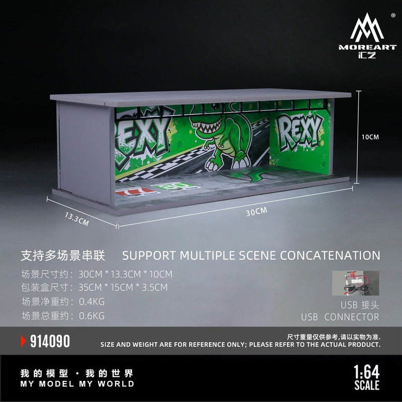 *PRE-ORDER* Theme Light Assembly Scene Model Green Dragon Painted Scene (Diaroma), 1:64 Scale — image 2