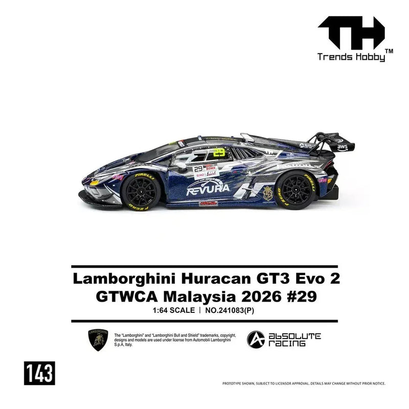 *PRE-ORDER* Lamborghini Huracan GT3 EVO2 - GTWCA 2026 29# , 1:64 Scale — image 2