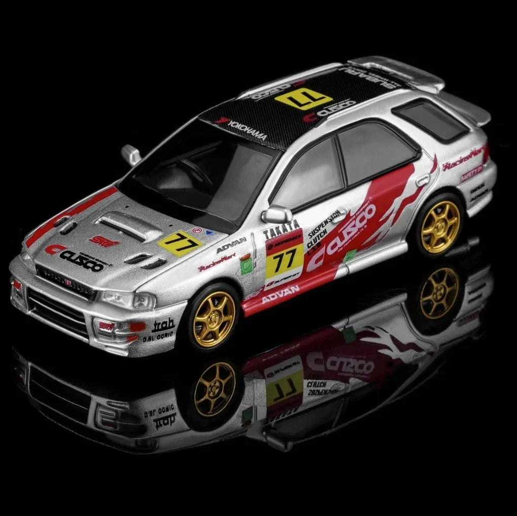*PRE-ORDER* Subaru Impreza Wagon WRX STi Version VI Cusco Silver Livery, 1:64 Scale — image 1