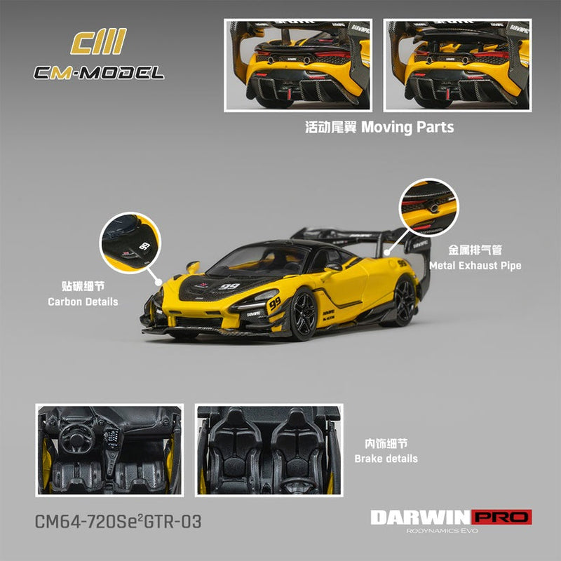 *PRE-ORDER* DarwinPRO 720SE² GTR – Pearlie Yellow #99, 1:64 Scale — image 1