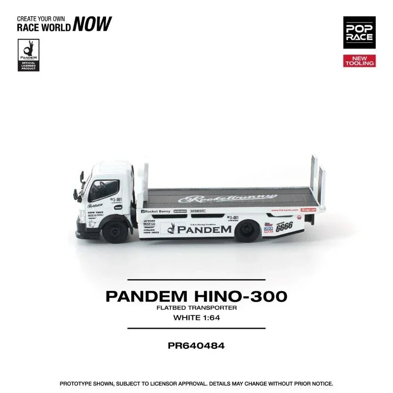 *PRE-ORDER* Pandem Fuso 300 Flatbed Transporter New Tooling, 1:64 Scale (White) — image 2