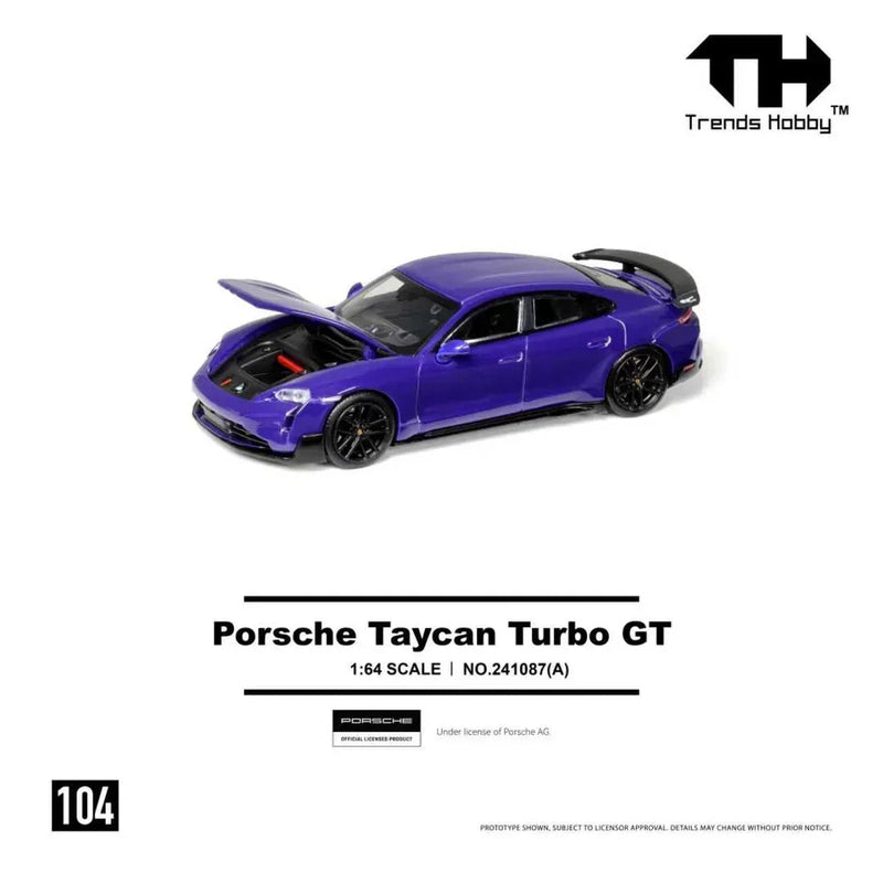 Porsche diecast Taycan Turbo GT, 1:64 Scale (Purple) — image 2