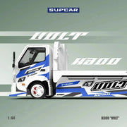 Advan H300 Flatbed Transport Trailer, 1:64 Scale (Blue & White) — image 2