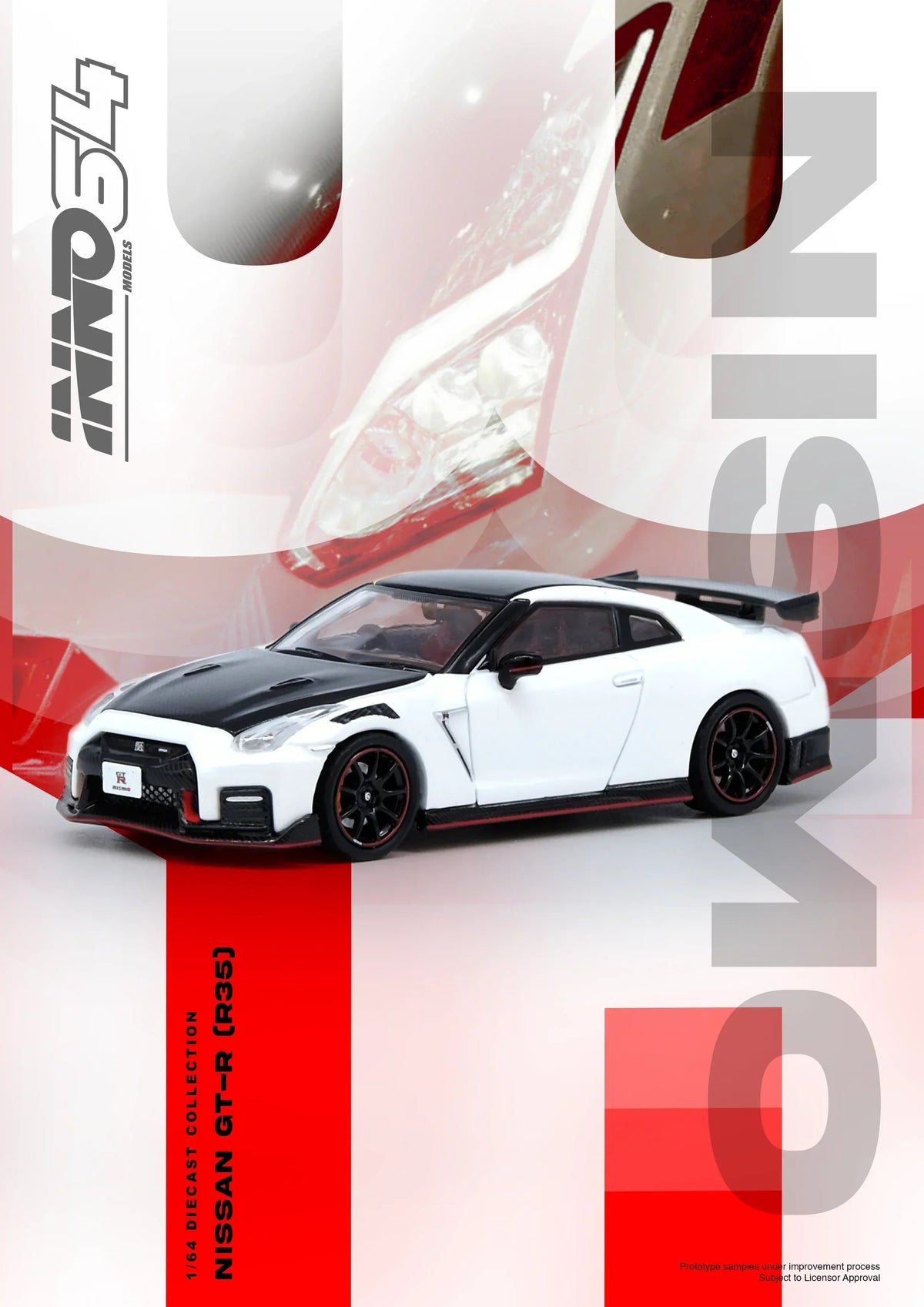 Nissan GT-R (R35) Nismo, 1:64 Scale (White) — image 3