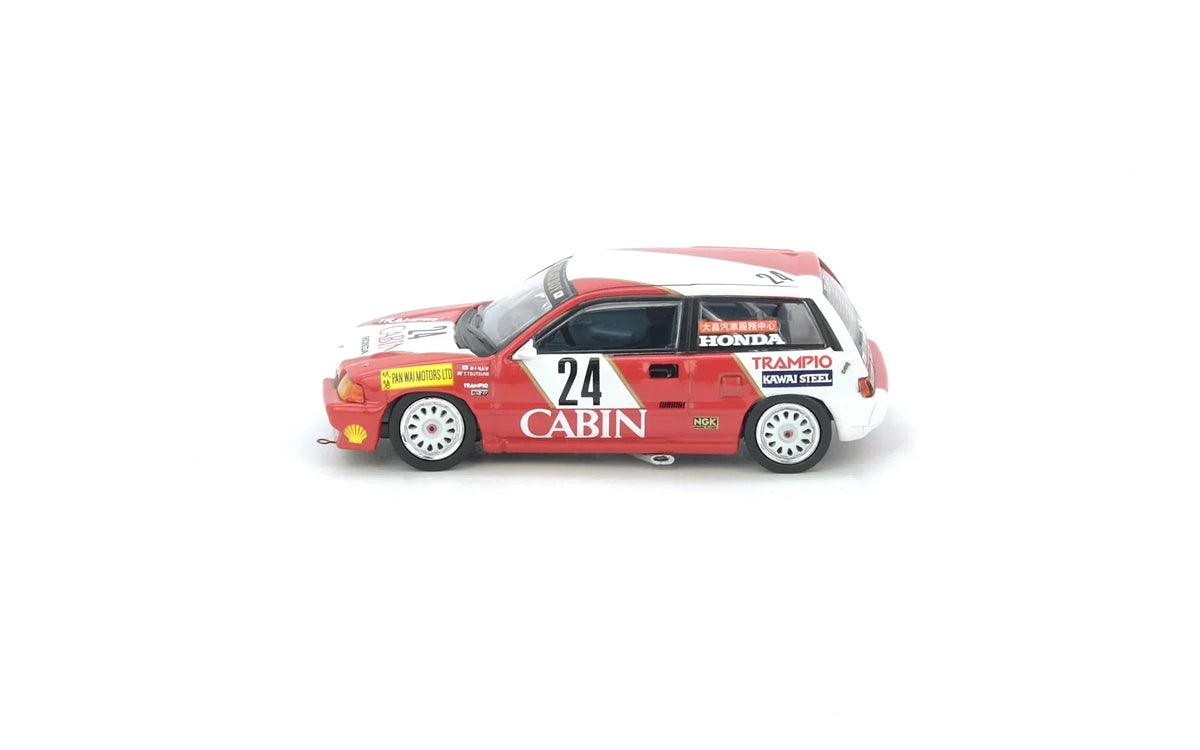 Honda Civic SI E-AT #24 Cabin Macau Guia Race 1988 2ND 1600CC Class Tomohiko Tsutsumi, 1:64 Scale — image 2